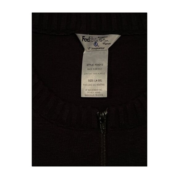 FedEx Stan Herman FD5313 Service Agent Cardigan Full-Zip Sweater Size 5XL - Picture 7 of 9